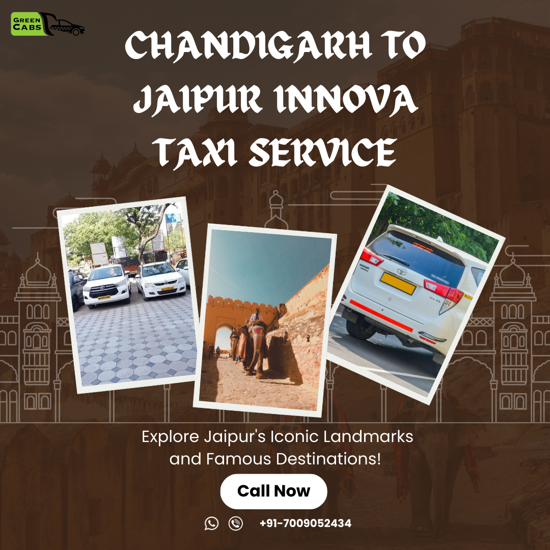 Chandigarh To Jaipur Innova Crysta Taxi Service